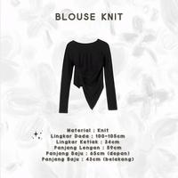 Gambar CLAUDIA Oneset 3in1 ( Celana Cutbray Jeans + Blouse Knit + Hijab Bella Square ) Ide Outfit Trend, BK90 - Blouse + Hijab dari Diku Outfit undefined 3 Tokopedia