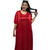 Gambar Nerine - DRESS MONIE - Dress transparan  - baju daster  Tidur  dinas malam Wanita polos bahan silky metalik Tipis Sexy Mewah Nyaman dari bb 50 kg sampai bb 125 kg up FREE SIZE Panjang Kain - GOLDISH dari nerinestore undefined 3 Tokopedia