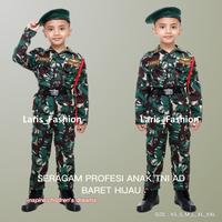 Gambar BAJU SERAGAM PDL TNI ANAK LAKI LAKI PEREMPUAN COWOK CEWE LORENG ARMY KOSTUM PROFESI SERAGAM KARNAVAL - TNI Topi Pet, XS dari Laris Fashion13 undefined 5 Tokopedia