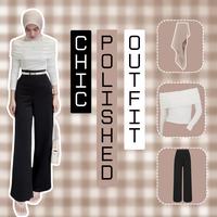 Gambar Pakaian Remaja Korean Style OOTD Hiling (Sabrina Knit Top Hijab Bella Square Kulot Scuba) | DSD111 - Baju, Cantik Setelan Wanita - Celana Scuba Hitam dari Daily Sunny Dress undefined 1 Tokopedia