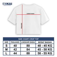 Gambar IKAI Crop Top Putih Bintang Lion Basic Atasan Wanita Tee Kaos Combed cewek Katun T-Shirt Pendek Polos Baju Oversize Santai Nyaman Oblong Hitam - WHITE, S dari IKAI.ID undefined 3 Tokopedia