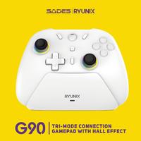 Sades Ryunix G90 / G-90 Hall Effect Analog Dual Mode Wireless Gamepad / Joystick / Controller Tri Mode 2.4GHz Bluetooth PC Nintendo Switch Android iOS - foto 3