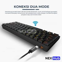 Gambar Keyboard Gaming Wireless Wired Leaven K28 61 Keys Mechanical Blue Switch - Black dari NexHub Gaming Center undefined 5 Tokopedia