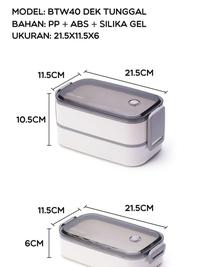 Gambar Kotak Makan BONBOX Lunch Box Susun Microwaveable Food Grade BTW40 dari MiFun Living undefined 5 Tokopedia