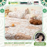 Gambar RAJA x SUANVINZLIE Set Bedcover Sprei Sarung Bantal Guling Single Queen King Size Kain Microtex Adem Halus Lembut - BSKTB-1000, 120X200CM dari Raja Karpet_NEW undefined 1 Tokopedia