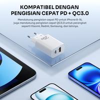 Gambar ROBOT RT-L7 Charger  Handphone Iphone & Android Fast Charging 20W PD3.0 Dual Port USB-A & USB-C Perlindungan Cerdas Original - Bergaransi Resmi 1 Tahun - Bisa COD - RT-L7 dari RobotSmartPower undefined 5 Tokopedia