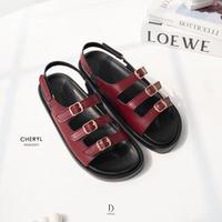 Gambar Damelia Melstore JKT Cheryl Sandals Sandal Wanita Casual 3 Strap Stylish Kekinian Anti Slip - Black, 36 dari Melstorejkt undefined 5 Tokopedia