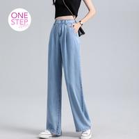 Gambar New Highwaist Loose Kulot Soft Jeans Tencel Denim Celana Wanita Pinggang Belakang Karet B1-003-9006 - Biru Muda, L dari lufiShp undefined 2 Tokopedia