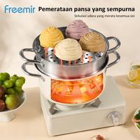 Gambar [CREHOM EXCLUSIVE] Steamer Kukusan Stainless Steel 2 Susun Beige Pengukus Serbaguna Kapasitas Besar Kitchenware dari freemir Indonesia Store undefined 5 Tokopedia
