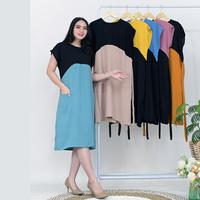 Gambar Paket 2 pcs Khamila Daster Cantik Lengan Pendek Ibu Hamil & Menyusui Baju Tidur Piyama Dress Santai Wanita Dewasa daster  polos  pendek - RANDOM HITAM ATAS  dari Riishdaily undefined 5 Tokopedia