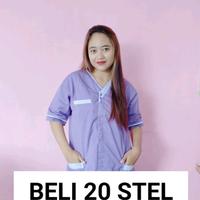 Gambar seragam perawat seragam rumah sakit Lengan pendek - putih, xs dari trimedis undefined 4 Tokopedia