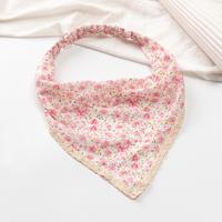 Gambar Jilbab segitiga yang serasi, jilbab pita elastis bermotif bunga, syal sutra ikat kepala Prancis, ikat rambut renda selebriti internet foto gaya musim semi baru - 01# Pink dari FAINTKIMBINYAN undefined 2 Tokopedia