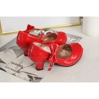 Gambar [ GRATIS ONGKIR ] 31-35 SEPATU PESTA ANAK PEREMPUAN / SEPATU HAK TINGGI ANAK HEEL SHOE MERAH PINK HITAM Fashion Kaki Synthetic White - Merah, 31 dari Nadifastore77 undefined 4 Tokopedia