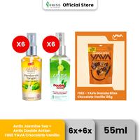 Gambar Antis Jasmine Tea 55ml ( Paket isi 6) +Antis Double Action 55ml ( Paket isi 6 ) Free YAVA Chocolate Vanilla 125g dari Enesis Group undefined 1 Tokopedia
