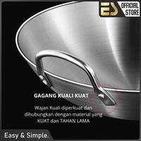Gambar [Spesial Live] ES Wajan Kuali Penggorengan SUS 304 Tebal Ukuran 28, 30, 32cm Premium Anti Lengket Anti Gosong Kitchenware Dapur Peralatan Masak - 30cm dari ES Indonesia undefined 5 Tokopedia