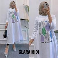Gambar Dress Elegan Simple Clara Midi Dress BO Size S M L XL XXL Bahan Kaos Katun Combed Aplikasi Sablon Premium Baju Simple Wanita Warna White Lime Pink Fanta Black Dress Wanita Import - BLACK, S dari Grosir Fashion Style Korea undefined 1 Tokopedia