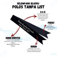 Gambar Selempang Wisuda Bludru POLOS tanpa list pita 1 lapis size 12x175 cm bordir komputer - POLOS HITAM, PUTIH (SILVER) dari Master Bordir undefined 3 Tokopedia