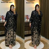 Gambar Kaftan Rayon Premium Polka Zipper - Army, Allsize dari Alena Batik Pkl undefined 3 Tokopedia