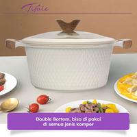 Gambar [NABUNG 20 NOV] [28CM] Tifale Zephyr Pan Panci Presto Ceramic Cookware - Anti Lengket, Tahan Gores, PTFE Free, PFOA Free, Cocok untuk Semua Jenis Kompor - ZEPHYR - 28CM dari Tifale Official Store undefined 5 Tokopedia