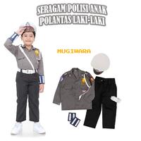 Gambar ONE SET-BAJU SERAGAM POLISI ANAK TK - ANAK  UNTUK PEREMPUAN / LAKI LAKI ,UNTUK USIA 3 4 5 6 7 8 9 TAHUN - SERAGAM ANAK COWO, S dari Iyus Store 21 undefined 1 Tokopedia