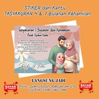 Gambar STIKER TASYAKURAN KEHAMILAN 4 BULANAN / 7 BULANAN LANGSUNG JADI - HF 1, Kartu Tebal 9x6 dari HAFIZ GRAFIKA CUSTOM undefined 1 Tokopedia