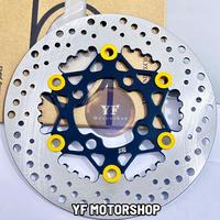 Gambar Piringan Cakram depan uk 220mm PNP Beat, Vario, Scoopy, Genio, Jupiter MX/Z new, Vega ZR/RR new, Crypon, Revo, Blade, dll disc lubang 4 - Gold dari YF MOTORSHOP undefined 5 Tokopedia
