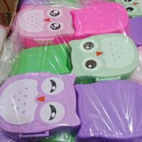 Gambar 6PCS LUNCH BOX OWL 2 SEKAT TEMPAT MAKAN BURUNG HANTU - 3pcs seri warna dari Ajabedah7 undefined 5 Tokopedia