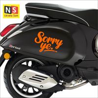 Gambar Sticker Vespa - Cutting Stiker Sorry Ye - Tepong Vespa Sprint Primavera atau Scoopy Motorcycle - 22.5cm, Biru dari Nirwana Stiker_NEW undefined 4 Tokopedia