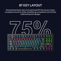 Gambar AULA F3032 Keyboard Mechanical Macro Switch Colorful LED Back Light Ergonomics Gamer Gaming Keyboard Keycaps Computer - Garansi 1 Tahun - F3032 WHITE RED SWITCH dari Aula Indonesia undefined 4 Tokopedia