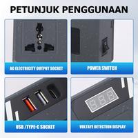 Gambar Mlhy Baterai Litium Inverter 100W - 3 Usb Baterai Makita Soket Konverter Daya Multifungsi Pengisi Daya Cepat Diy Inverter ( Berlaku Untuk Kipas Angin Listrik, Lampu Led, Bor Listrik, Wrench Listrik, Pengisian Daya Ponsel ) - Grey mesin dari Semery undefined 1 Tokopedia