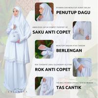 Gambar Mukena Umroh Haji Dewasa Renda Mewah Aisyah Berlengan Anti Copet By Lalunata - HITAM dari Lalunata undefined 4 Tokopedia