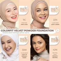 Gambar WARDAH Colorfit Velvet Powder Foundation - 52N Almond dari BeautyHaul_NEW undefined 3 Tokopedia