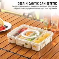 Gambar A02/A03/A04 Food Container Kotak Penyimpanan Makanan di Kulkas Estetik / Tempat Sayuran Buah dan Daging Wadah Saringan / Rak Bumbu Dapur Food Storage Besar / Kontainer Makan Beku Segar Tertutup Transparan Berkualitas - 2 Kompartemen dari Anugrah Nusantara Industri undefined 4 Tokopedia