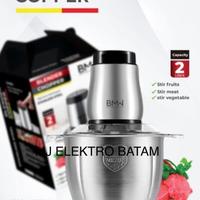 Gambar ￼KOTA BATAM - BMW FOOD PROCESSOR 2 LITER CHOPPER Multifungsi GOURMET CUISINE Mangkuk STAINLESS STEEL 304 anti karat Daging Buah Cabe dari MJ Elektronik Batam undefined 1 Tokopedia