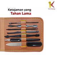 Gambar [COD] SK K111 Alat Menikur Pedikur Isi 12 Dengan Dompet Paket Perawatan Kuku Gunting Dan Pinset Bahan Stenlis Perawatan Kuku - K111 ABU dari satukeluargaid undefined 4 Tokopedia