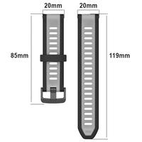 Gambar Strap Tali Jam For Garmin Forerunner 165 / 165 Music FR 165 - Model Run Dual Tone Rubber Silicone 20MM - Black Grey dari JakeyOnlineShop undefined 2 Tokopedia