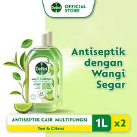 Gambar Dettol Multipurpose Antiseptic Liquid Tea & Citrus 1L (2 pcs) Antiseptik Disinfektan - Antiseptik Wangi dari Dettol Indonesia Store undefined 1 Tokopedia