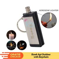 Gambar Outdoor Kerosene Lighter with Keychain Mancis Korek Api simple model 2 dari Red Bow Store undefined 1 Tokopedia