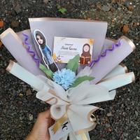 Gambar Buket Hari Guru dan Wisuda Kualitas Premium Murah Variasi 1 bunga - Ungu Mix Putih, Guru Laki" dari ifaa craft undefined 4 Tokopedia