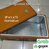 Gambar Box Frozen Food / Sterofoam Box dengan Aluminium Foil Bubble / Kotak Pendingin Es / Chiller Box Styrofoam Siap Pakai untuk jualan Es Jus - 68x47x40 dari DashMall undefined 4 Tokopedia