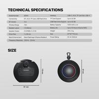Gambar Fantech NeraBox BS161 Speaker Bluetooth 5.4 Portable Super Bass 45mm TWS Mode Fleksibel Koneksi RGB - Hitam dari Fantech Smart Life undefined 3 Tokopedia