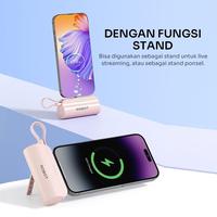 Gambar [ROBOT X SAMONO] ROBOT Powerbank Mini RP-051L/RP-051C Kapasitas 5000mAh Travel Size + SAMONO Hair Dryer Pengering Rambut 400 Watt Bisa Dilipat Travel Friendly SW-HD02 Garansi 1 Tahun [BISA COD] - TRAVEL FRIENDLY PINK PACKAGE - Powerbank RP-051L (Lightning) + Samono Hairdryer dari RobotSmartPower undefined 3 Tokopedia