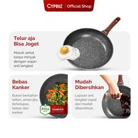 Gambar [SPECIAL LIVE] Cypruz Wajan Penggorengan Anti Lengket Fry Pan Induksi Marble Series - 22 cm dari Cypruz Kitchenware undefined 3 Tokopedia