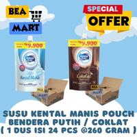 Gambar Frisian Flag Bendera COKELAT 1 Dus Isi 24 POUCH x 240gr | SKM Susu Kental Manis Coklat  Kemasan Ekonomis 1 Karton 240 gr gram dari Bea Mart_NEW undefined 2 Tokopedia