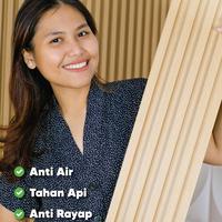 Gambar ZORA Wood Panel / WPC Kisi Kisi Dinding / WPC WallPanel 3D Partisi / Wood Panel Kisi Kisi Dinding Solid Kayu / Zorawood - Bubble Wrap dari Unique Carpet & Decoration undefined 4 Tokopedia
