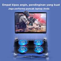 Gambar Cooling Holder Hitam Laptop Portable Lipat Stand Dudukan Cooling Pad Laptop Gaming Kipas Pendingin Laptop Portable 4 Fan Folding Adjustable Stand Holder Notebook Untuk iPad Macbook Aksesoris Aluminium keyboard  Computer Radiator - Holder Laptop【2 Fan】 dari LightTlife.Toko undefined 3 Tokopedia