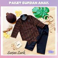 Gambar baju adat jawa lurik anak/baju surjan anak set lengkap Fashion premium - ATASAN SAJA/BAJU, O ( 0-1 tahun ) dari Nirv.Gallery undefined 1 Tokopedia