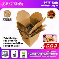 Gambar (25 pcs) Rice Box Paper Size L Dus Rice Bowl makanan Take away Grosir dari Grosir Dus Box Paper Bandung undefined 1 Tokopedia
