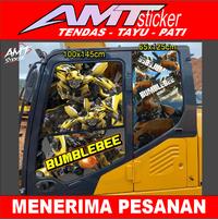 Gambar Stiker Blok Kaca Pintu Samping Alat Berat - Blok Tembus Pandang Kaca Excavator Gambar Bumblebee - Sama dari amt.stiker undefined 1 Tokopedia