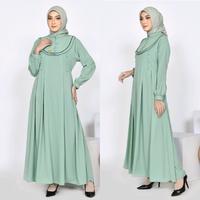 Gambar HAIMA DRESS GAMIS WANITA MUSLIM TERBARU DAN  MODERN Casual Formal - COKLAT MILO, LD 110 CM dari Elbi.9 undefined 4 Tokopedia